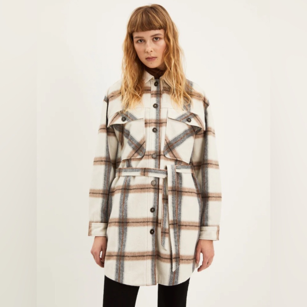 Frank and Oak Wool Plaid Shacket